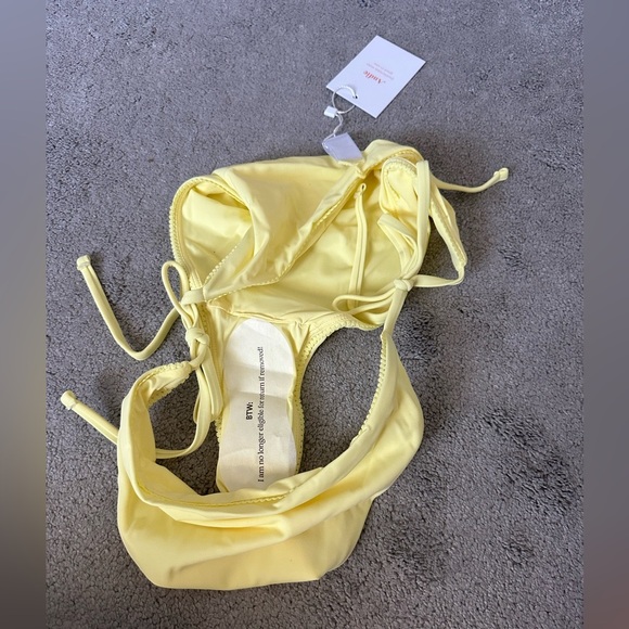 Andie Swim The String Bottom in Zest Yellow Size XL Sustainable Bikini Bottom - Picture 6 of 7